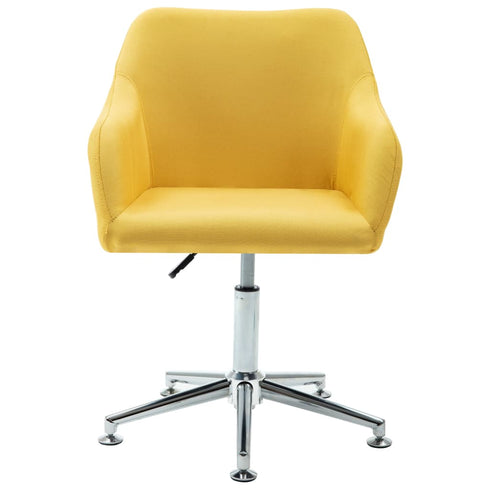 Thomas - Swivel Dining Chairs 6 pcs Yellow Fabric